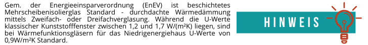 Schiebe-Fenster Energiewerte
